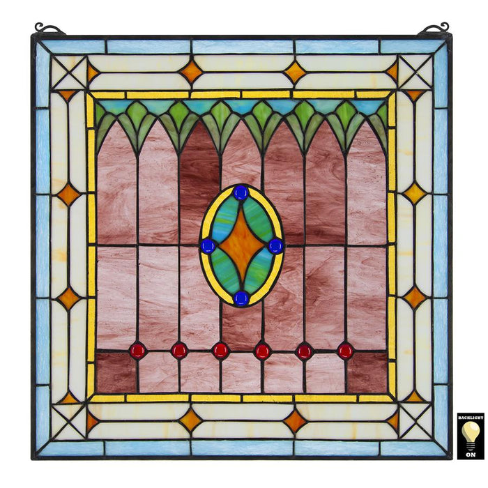 CRAFTSMAN STAINED GLASS WINDOW