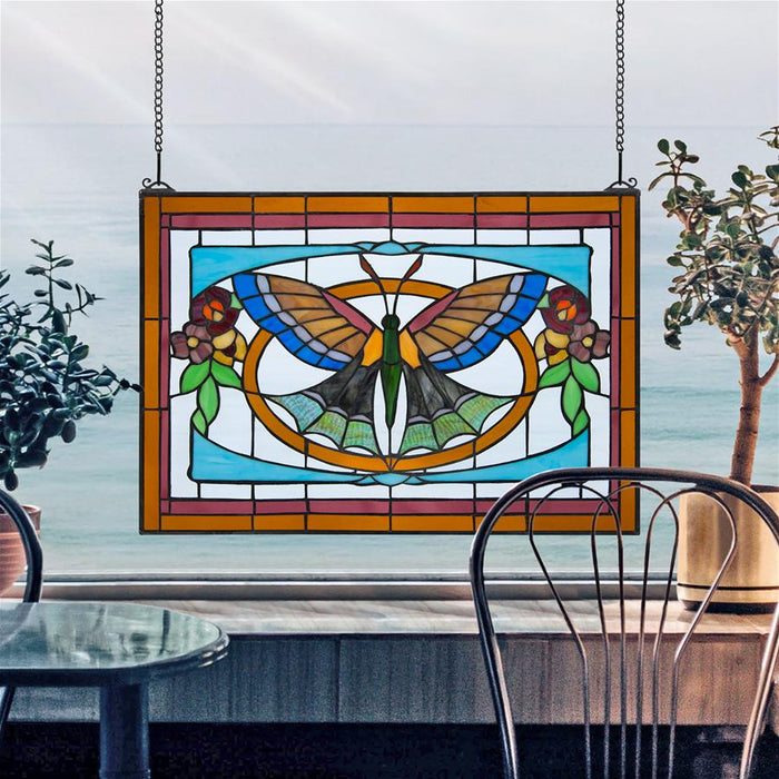 BUTTERFLY BALLET STAINED GLASS WINDOW