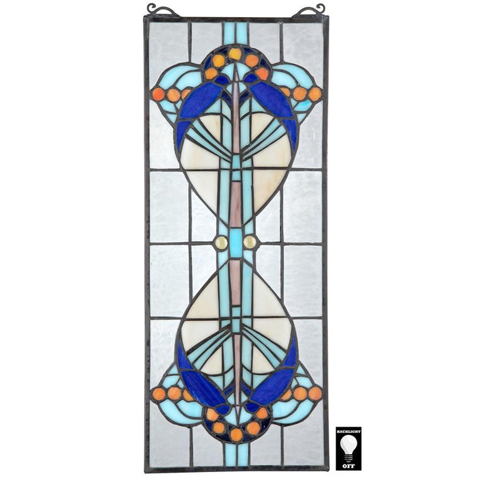 BAUHAUS MODERN STAINED GLASS WINDOW