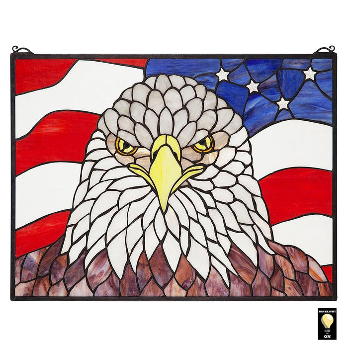 BALD EAGLE STAINED GLASS WINDOW