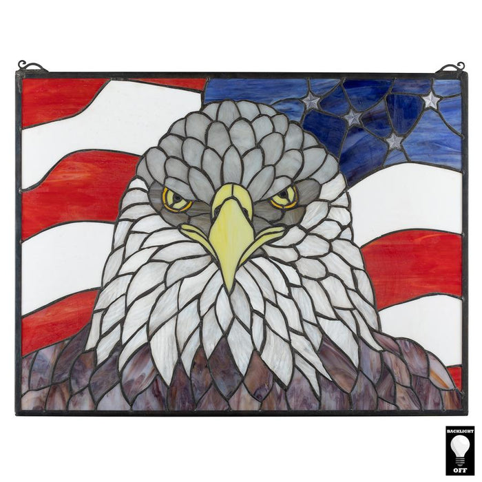 BALD EAGLE STAINED GLASS WINDOW
