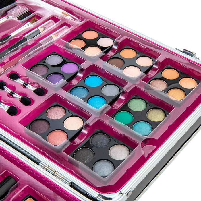 Makeup Kit Set - 32 Eye Shadows 6 Lip Glosses 2 Lip Gloss Wands & More - Case with Carrying Handle
