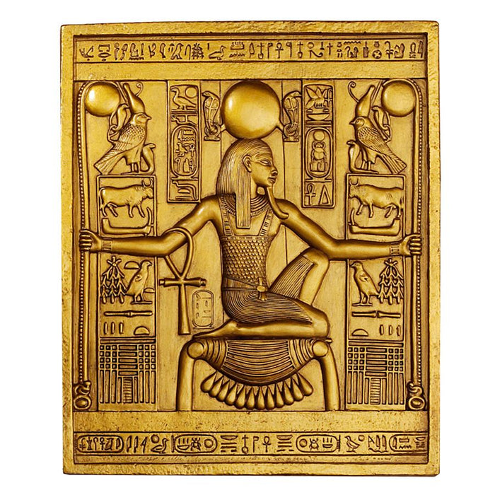 TUTANKHAMUN EGYPTIAN TEMPLE STELE PLAQUE
