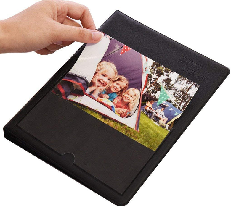 Photo Album Scrapbook | Sturdy PVC Material Holds 72 - 4x6" Photos | Compatible with Kodak Dock and HP Sprocket Studio - Black