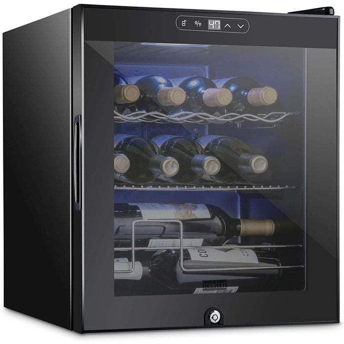12 Bottle Wine Fridge, Freestanding Wine Refrigerator,  Wine Cooler