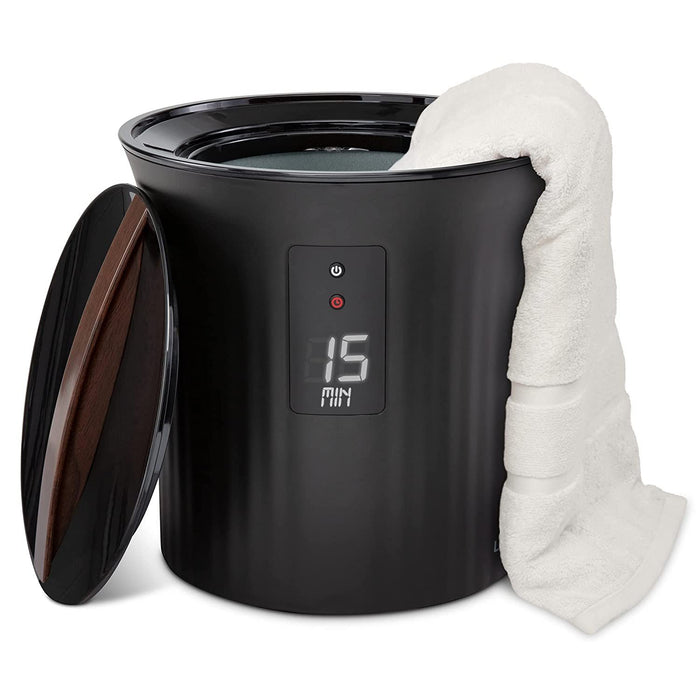 Towel Warmer, Small Bucket Style Heater w/LED Display Fits 40” x 70” Towel